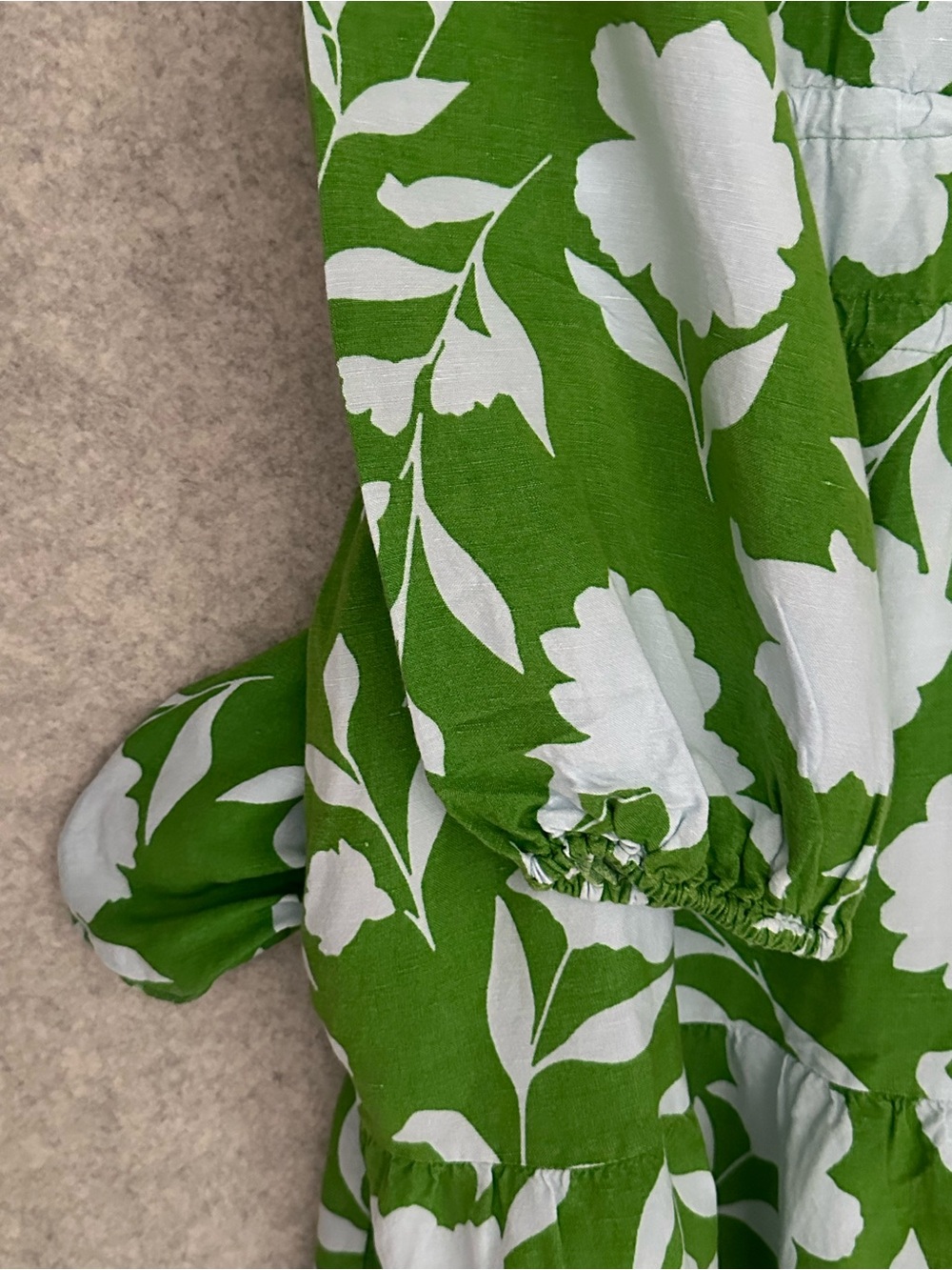 Kate Spade Green and White Floral Wrap-Style Dress - Picture 4 of 12
